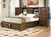 Ashley Creek Walnut Finish Low Profile Queen Size Storage Bed