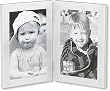 Dylan Double Double-Hinged Horizontal Silver Picture Frame 4x6