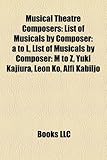 Musical Theatre Composers: List of Musicals by Composer: A to L, List of Musicals by Composer: M to Z, Yuki Kajiura, Leon Ko, Alfi Kabiljo-