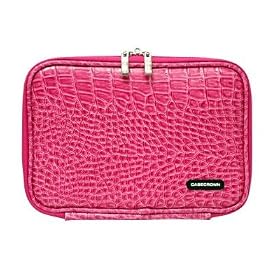 CaseCrown Double Memory Foam Pouch Case For Sony PRS-505 Portable Digital e-Reader System (Alligator Hot Pink)
