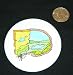 3 button / pin printed with map, alkali, playa