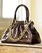 Croco-embossed patent bag
