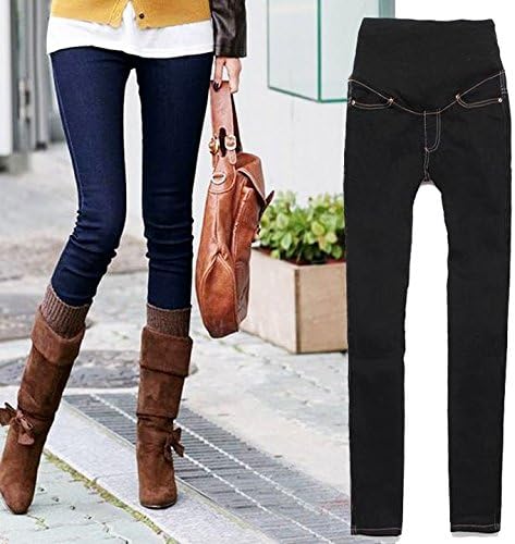 LADY WOMEN FAION SKINNY MATERNITY DENIM JNS BLUE PANTS SIZE M L XL XXL wishagoodwish