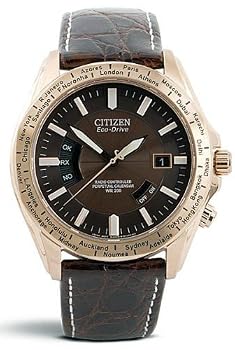 Citizen #CB0003-08X Men's Limited Edition Eco Drive Atomic Radio Controlled Perpetual Calendar Leather Strap Watch