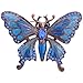 Sapphire Blue Butterfly Pins Vintage Style Austrian Crystal Insect Pin Brooch