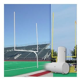 Buy Alumagoal Official Collegiate White Gooseneck Goalposts