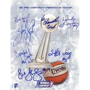 Buy 1997 Houston Comets autographed WNBA Championship program (Cynthia Cooper, Kim Perrot, Sheryl...