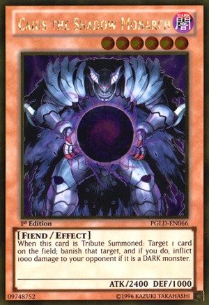 Yu-Gi-Oh! - Caius the Shadow Monarch (PGLD-EN066) - Premium Gold - 1st Edition - Gold Rare