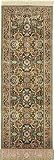 2'7 x 13'1 Green Persian Tabriz Runner Rug