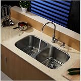 Stainless Steel Undermount 32 Double Bowl 50/50 Kitchen Sink