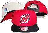 New Jersey Devils Red/Black Two Tone Snapback Adjustable Plastic Snap Back Hat / Cap