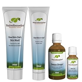 Click here to buy Native Remedies ClearSkin-A Acne Gel, Skin Doctor, Detox Drops and ClearSkin FaceWash... by Native Remedies.