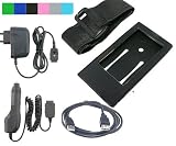 Silicone Skin Cover with Armband and Removable Beltclip for Samsung P2 / Yp-p2 4 Gb 8 Gb Slim Portable Media Player + Car Charger + Travel Charger + Data Cable for Samsung P2 (5 color available)