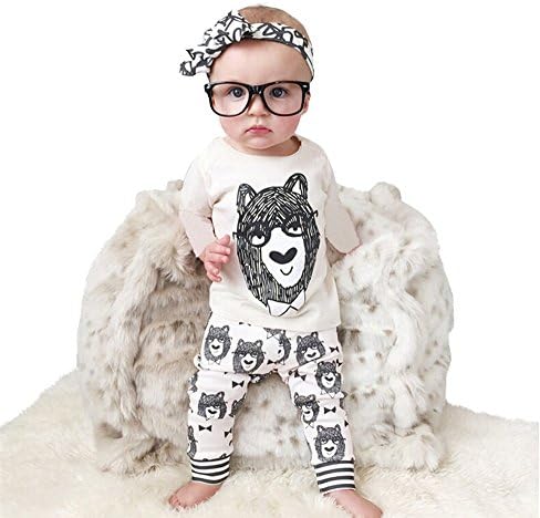 Fiona Baby Boy &amp; Girl Cute Cartoon Bear Outfit White (3T)
