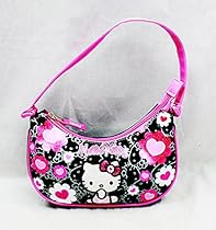 Handbag - Hello Kitty - Black Flower Bow New Hand Bag Purse Girls 84013
