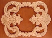 EMBOSSED WOOD APPLIQUE / ONLAY # 613 7 X 10 1/4