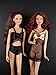 Underwear Bra and Panty Set in Black and Gold with Nightie Made to Fit the Barbie Doll