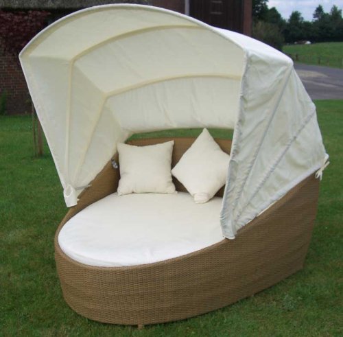 Polyrattan Lounge Liege Insel Sonneninsel, Poly Rattan Liegeinsel