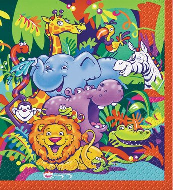 Jungle Safari Lunch Napkins - 16 Count