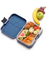 WonderEsque Bento Lunch Box - LeakProof Lunch Container - For Kids and Adults (DARK BLUE)