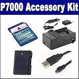 Nikon CoolPix P7000 Digital Camera Accessory Kit includes: KSD2GB Memory Ca ....