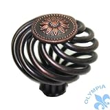 Olympia Cabinet Birdcage Knob Oil Rubbed Bronze 1-3/8