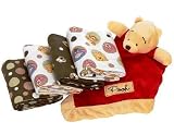 Disney Peekaboo Pooh Baby Receiving Blankets - 4-pack and Stuffed Toy