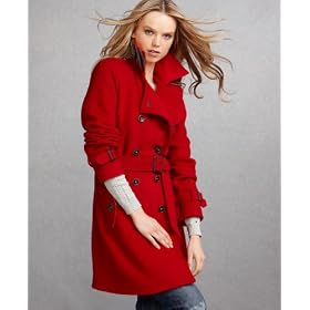 Tommy Hilfiger Coat, Wool Melton Trench 25th Anniversary Collection