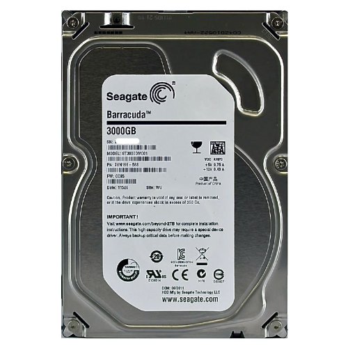 Barracuda 7200RPM 3 TB SATA 6 GB/s NCQ 64 MB Cache 3.5-Inch Internal Bare Drive - ST3000DM001