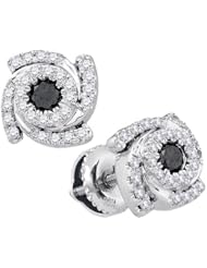 0.48CTW-DIA BLACK DIAMOND FASHION EARRING