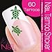 Nailart NAIL TATTOO STICKER - turtle/tortoise - green