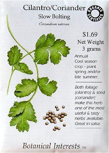 Organic Cilantro Seeds