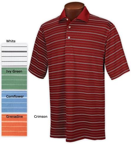 Heritage Cross Mens 1027 Moisture Wicking Performance Polo Golf Shirt