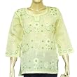Kurti Womens Casual Dresses Fashion in India Chikan Embroidery Size M (ctop438)