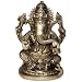 Brass Sculpture Hindu God Ganesha 2.75 x 2 x 4.5 inches