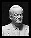 Bust of Hubert H. Humphrey (Black and White Photo) Framed Art Poster Print - 11