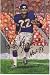 Paul Krause Autographed/Hand Signed Goal Line Art Card with HOF 98 (black)