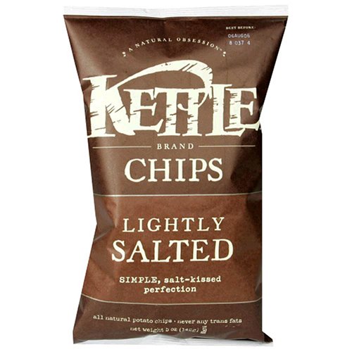 Kettle Chips Lightly Salted, 5-Ounce Bags (Pack of 15)