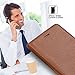 B BELK Premium Soft Leather Slim Wallet Case Classic Magnetic Folio Flip Cover with Credit Card Slots Flexible TPU Bumper Case (Brown, iPhone 8/iPhone 7-4.7)