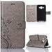 Bairry Samsung Galaxy J1 / J100 Case,Butterfly Pattern Wallet Cover Stand Feature PU Leather Flip Ultra Slim Screen Protection Magnetic Closure (Gray)