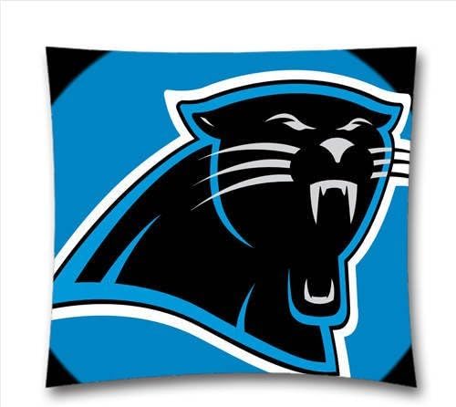 Kings Bedding Football Piilow Case-NFL Carolina Panthers Team Logo Printed Throw Pillowcase-18"x18" Cotton Pillow Cover-Gifts for Thanskgiving
