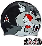 Produkt-Bild: Silikon Badekappe / Silicone swim cap "Wolf"