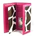 Giraffe Print Clutch Wallet with Checkbook Holder in Choice of Trim Colors