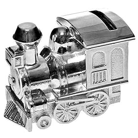 Mini Train Money Box Christening Personalised Free