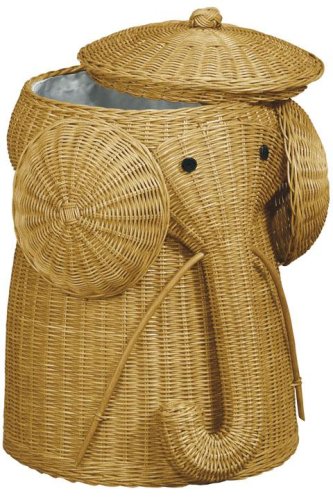 Elephant Hamper 22"hx14"d Honey