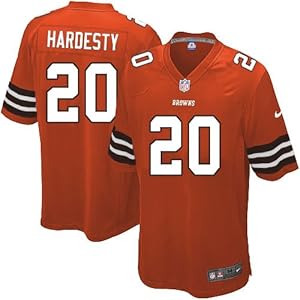 Cleveland Browns #20 Montario Hardesty Game Orange Men Jersey(X-Large)