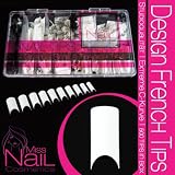 Produkt-Bild: Design French Tips - Drama Smile - Tunnel / Pinch Tips (500 Tips / Box)
