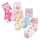 ソックス 女の子 5足セット 幼児 キュート 伸縮性いい 綿 秋 冬 柔らかい コンフォート いちご うさぎ 1～3歳 12-14