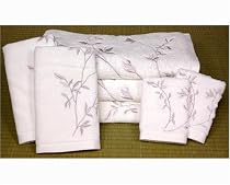 Fine / Best Quality Family Gift Idea - 7pc. Japonica Trousseau Cotton Luxury Bath Towel Set - WHT
