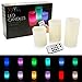 WYZworks LED Ivory Flickering Flameless Candles - Set of 3 [ 4